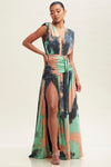 JERSEY RUCHED MAXI DRESS - PRIVILEGE 