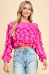 RUFFLE PINK TOP - PRIVILEGE 