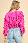 RUFFLE PINK TOP - PRIVILEGE 