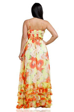 Yellow Poppy Maxi Dress - PRIVILEGE 