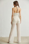 TEXTURED KNIT JUMPSUIT & CORSET SET - PRIVILEGE 