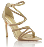 STRAPPY RHINESTONE HEEL - PRIVILEGE 