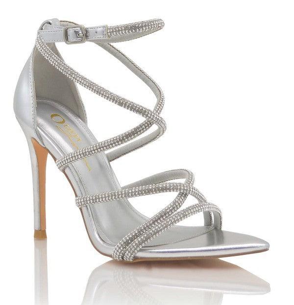 STRAPPY RHINESTONE HEEL - PRIVILEGE 