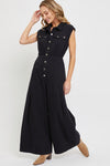 DENIM WIDE LEG JUMPSUIT