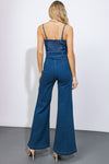 TANK STYLE DENIM JUMPSUIT - PRIVILEGE 