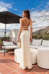 CHIFFON HALTER TOP WITH MAXI SKIRT