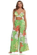 Enchanting Nature Leaf Three-Piece bra pant set