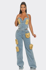 UTILTY DENIM JUMPSUIT