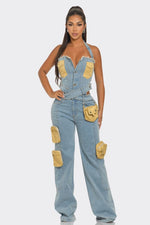 UTILTY DENIM JUMPSUIT