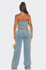 UTILTY DENIM JUMPSUIT