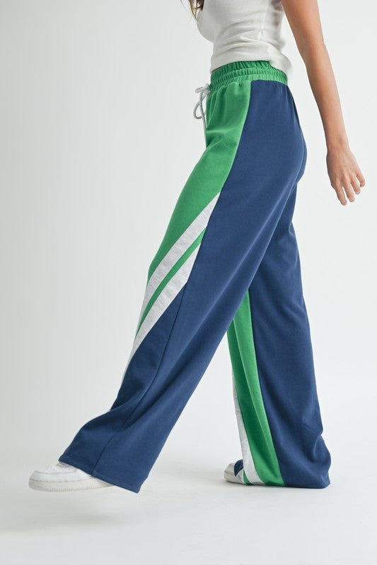 TWO TONE GOGGING FASHION PANT