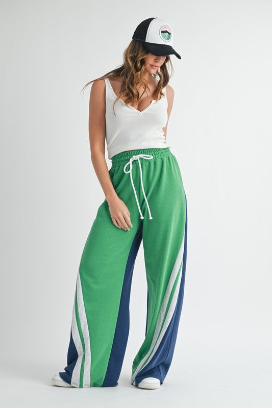 TWO TONE GOGGING FASHION PANT