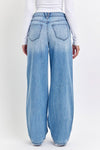 High Rise Wide Leg with Double Scoop Pocket DENIUM JEAN