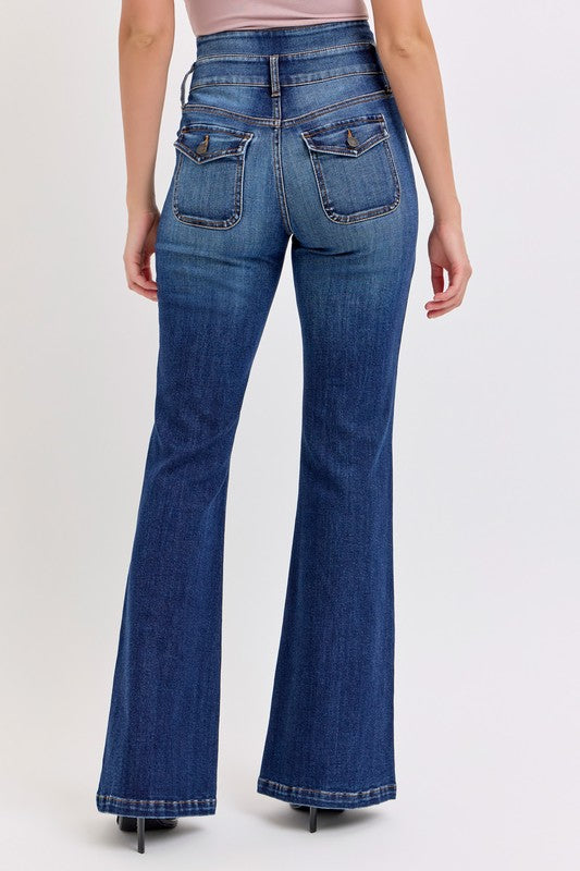 Super High Double WAISTBAND Flare JEANS