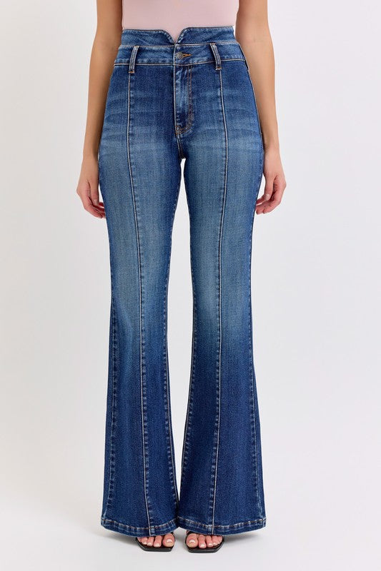 Super High Double WAISTBAND Flare JEANS