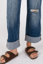 HIGH RISE LOOSE-STRAIGHT W/ DOUBLE CUFFED HEM