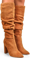 WOMEN SLOUCHY CHUNKY HIGHER SHAFT BOOTIES