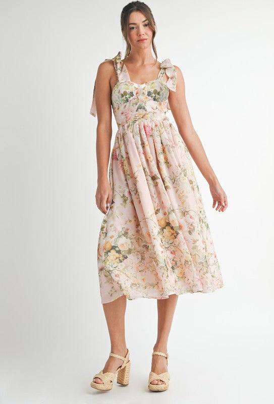 Floral Printed Midi Dress