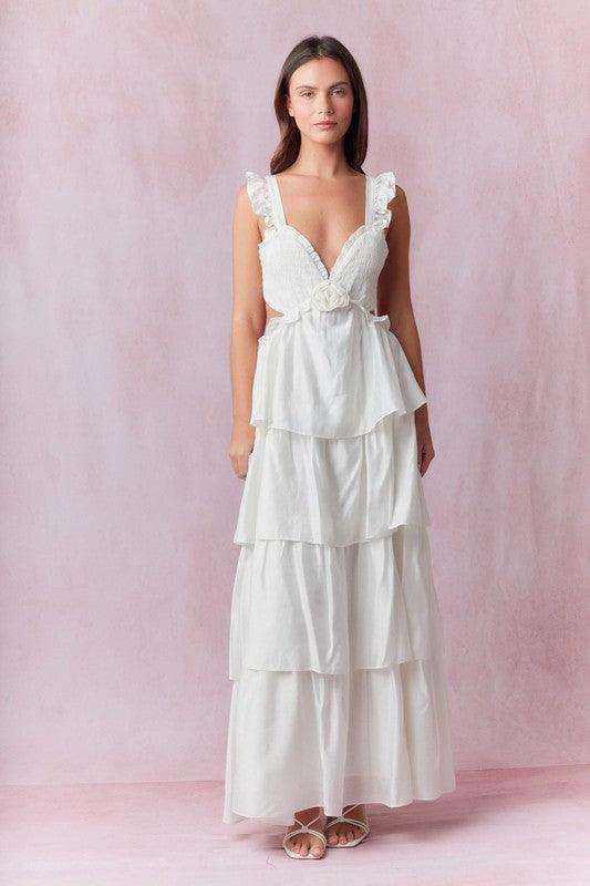 Rossette Smocked Bust Maxi Dress