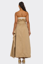 Chic Reinvented Trench Maxi  tube Dress