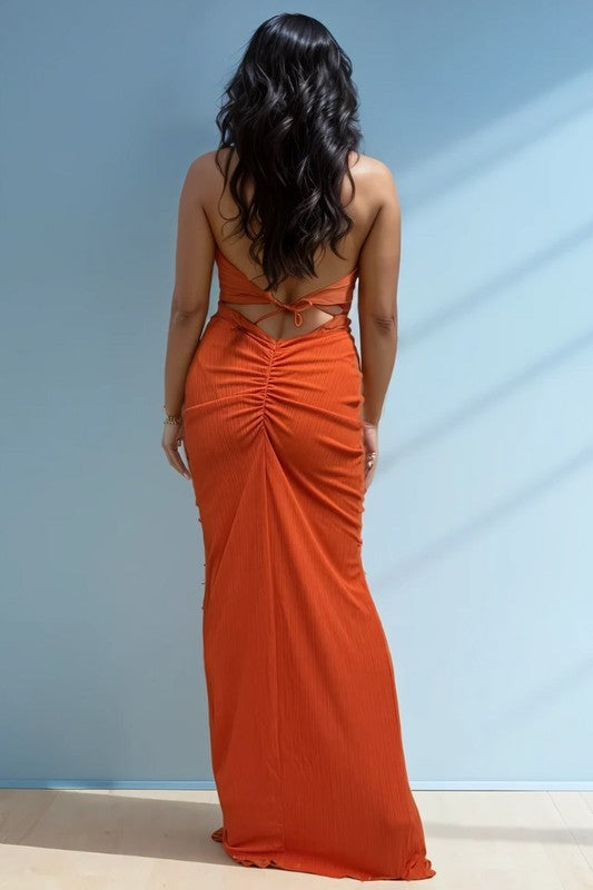 KNOTTED MAXI DRESS