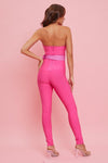 Accent belt bandage tube jumpsuit - PRIVILEGE 