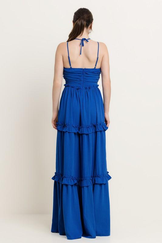 SOLID LAYERED TUBE MAXI DRESS