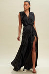 SATIN SWING MAXI DRESS