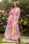 VINTAGE PRINT MAXI DRESS WITH BRA