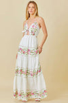 Floral Print Front Tie Maxi Dress