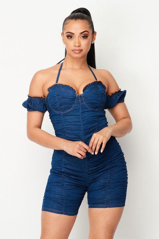 DENIM ROMPER - PRIVILEGE 