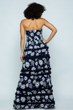 TIERED FLORAL PRINT MAXI TUBE DRESS - PRIVILEGE 