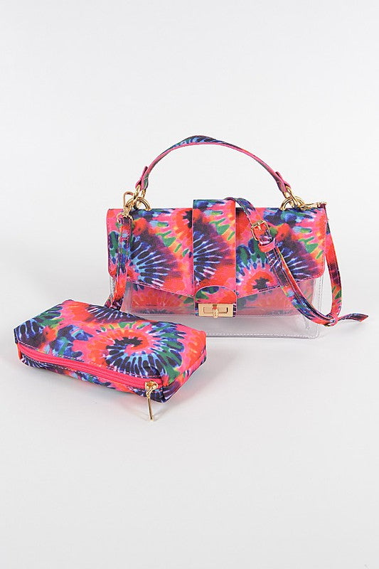 Tie dye print clear bag - PRIVILEGE 