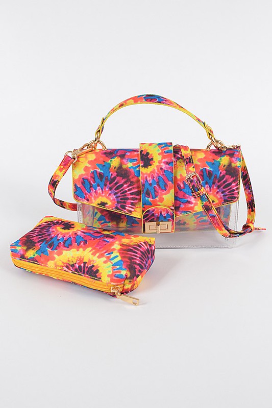 Tie dye print clear bag - PRIVILEGE 