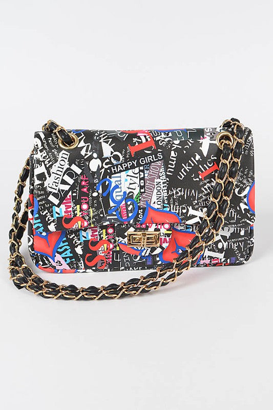 Letter print handbag - PRIVILEGE 