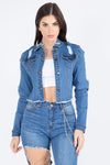 CHIAN BACK DENIM JEAN JACKET - PRIVILEGE 