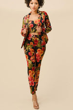 3PC FLORAL PRINT PANT SET - PRIVILEGE 