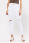 WHITE SKINNY JEAN DISTRESSED - PRIVILEGE 