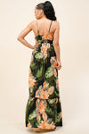 STRAP MAXI DRESS WITH FRONT RUCHED DETAIL - PRIVILEGE 