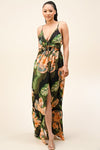 STRAP MAXI DRESS WITH FRONT RUCHED DETAIL - PRIVILEGE 