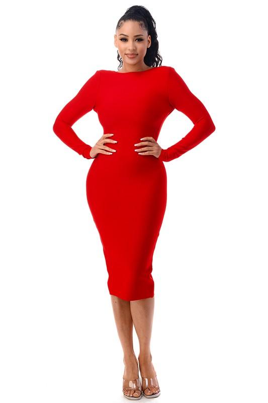 Back zipper bandage dress - PRIVILEGE 