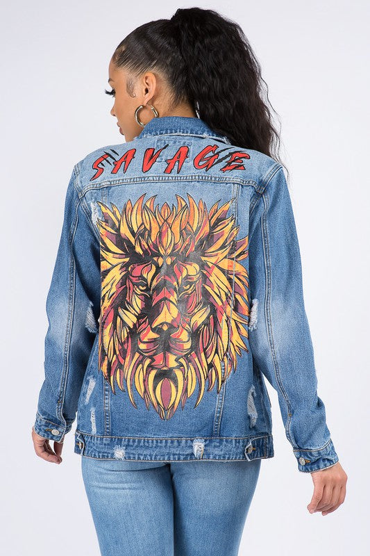 SAVAGE LION JACKET JEAN - PRIVILEGE 