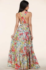 SPRING PALM DRESS FALLS IN THIS MAXI DRESS - PRIVILEGE 