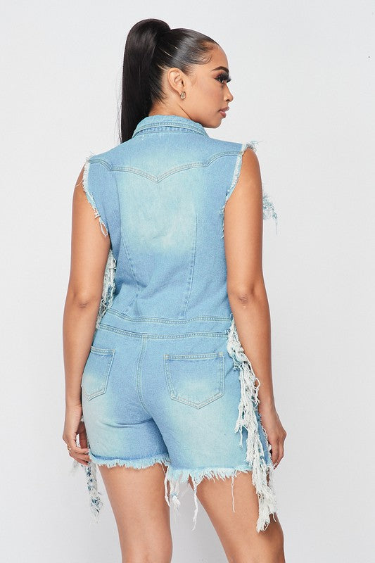 DENIM ROMPER - PRIVILEGE 