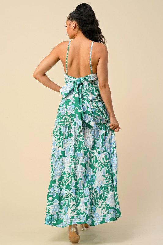 FLORAL DETAIL MAXI DRESS - PRIVILEGE 