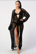 CROCHET SWIMMING COVER UP CARDIGAN - PRIVILEGE 