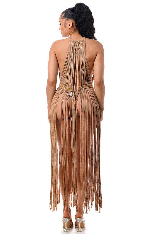 FRINGE MAXI LENGH COVER UP - PRIVILEGE 