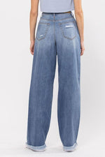 VINTAGE WIDE LEG  DISTRESSED JEAN - PRIVILEGE 