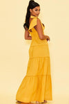 TIE SHOULDERS MAXI DRESS - PRIVILEGE 