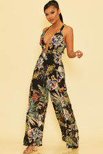 TROPIC TRIM TIE JUMPSUIT - PRIVILEGE 